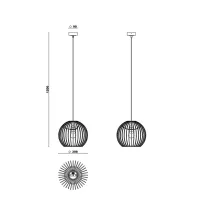 WOOD GLOBE 300 FÜGGESZTÉK ORGANIC MYLAMP BY ZENGOVARI