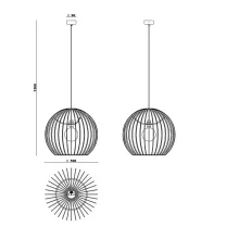 WOOD-GLOBE 50  FA GÖMB FÜGGESZTETT LÁMPATEST MYLAMP BY ZENGOVARI