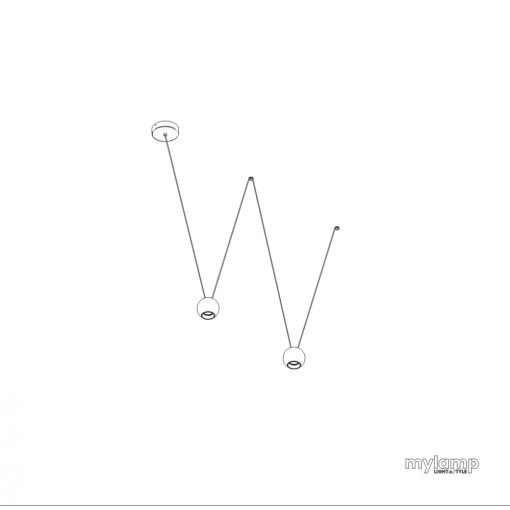 ZARA STRING 10 - 2 FEJES FÜGGESZTETT LÁMPA MYLAMP BY ZENGŐVÁRI