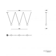 ZARA STRING 10 - 3 FEJES FÜGGESZTETT LÁMPA MYLAMP BY ZENGŐVÁRI