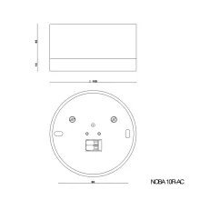 NOBA 10R-AC MENNYEZETRE SZERELHETŐ LÁMPATEST MYLAMP BY ZENGŐVÁRI
