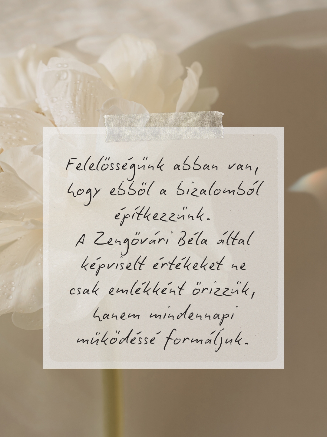 Küldetéssé vált felelősség