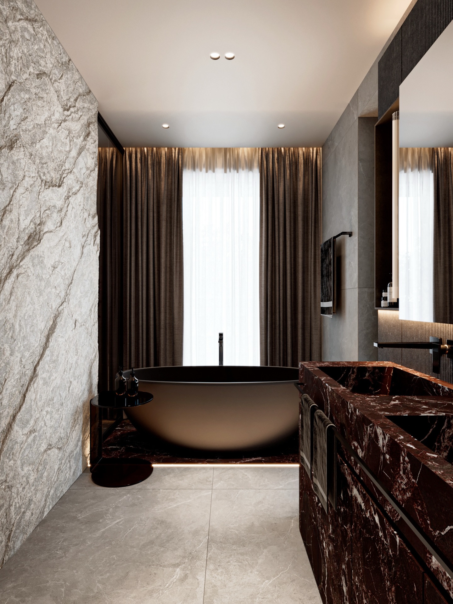 Fürdőszoba világítás borderless spotokkal - PRÉMIUM OTTHON REFERENCIA BY G.DESIGN