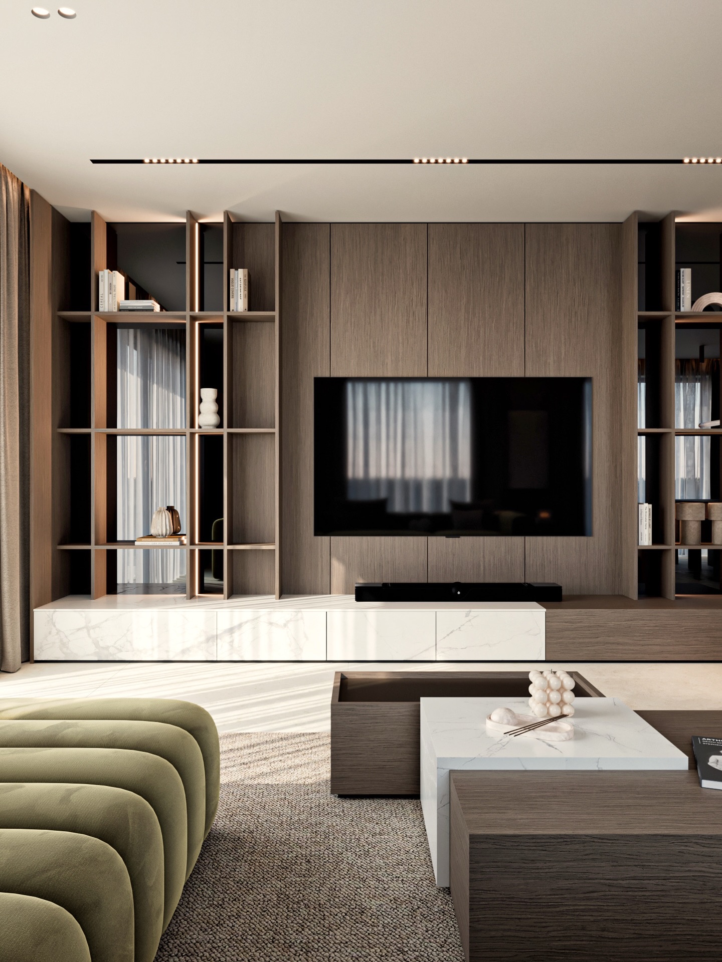 Referencia by G.Design -Modern nappali világítás – integrált fények a 2026-os enteriőrtrendek mentén